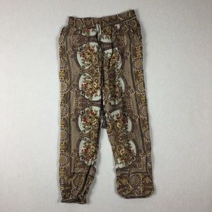 Angie Womens Small Rayon BOHO Pull On Pants. C3
